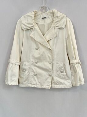 Monoreno Double Breast Bell Sleeve Ivory/Off White Jacket Size L